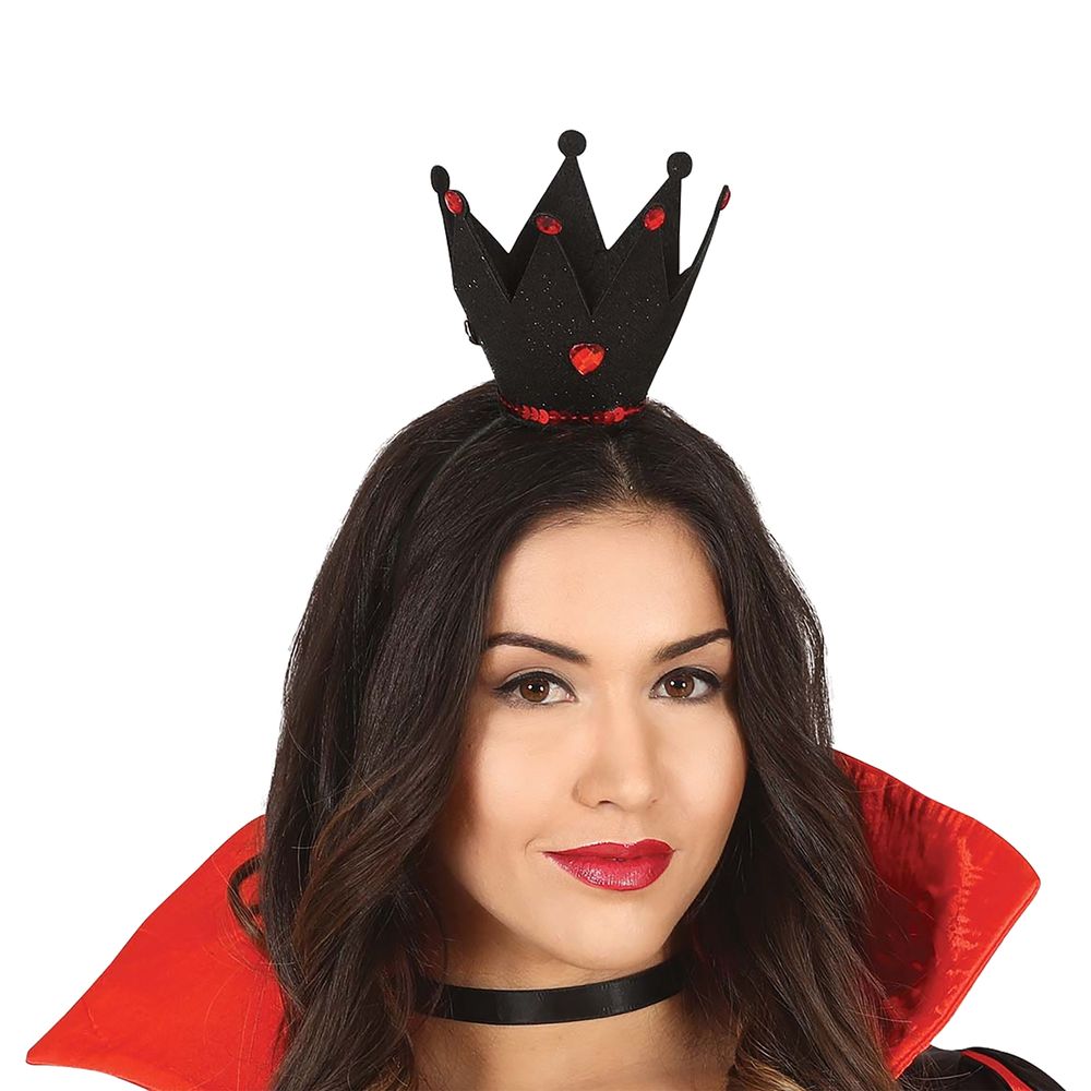 Svart Prinsesskrona med Glitter