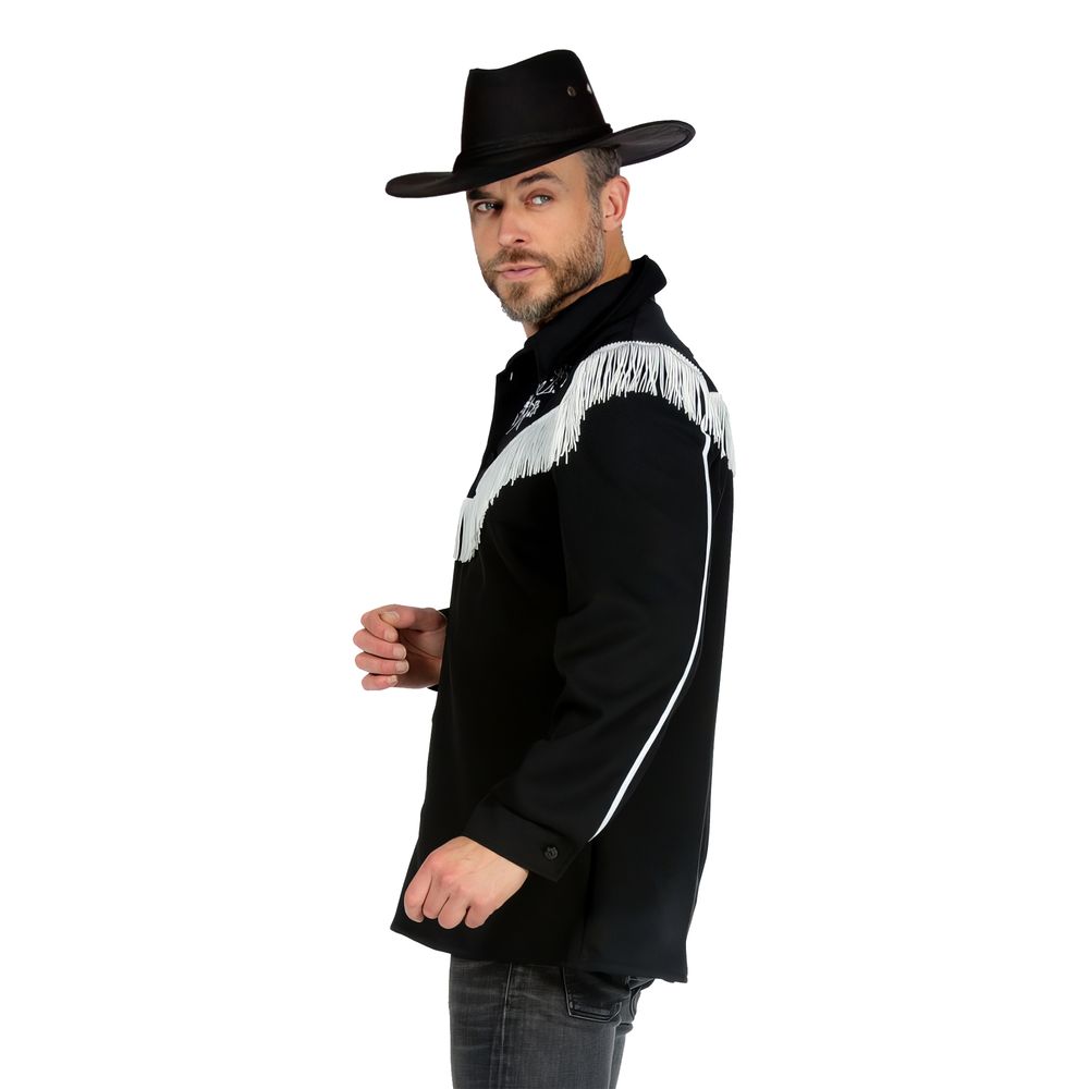 Svart Western Skjorta Deluxe Herr