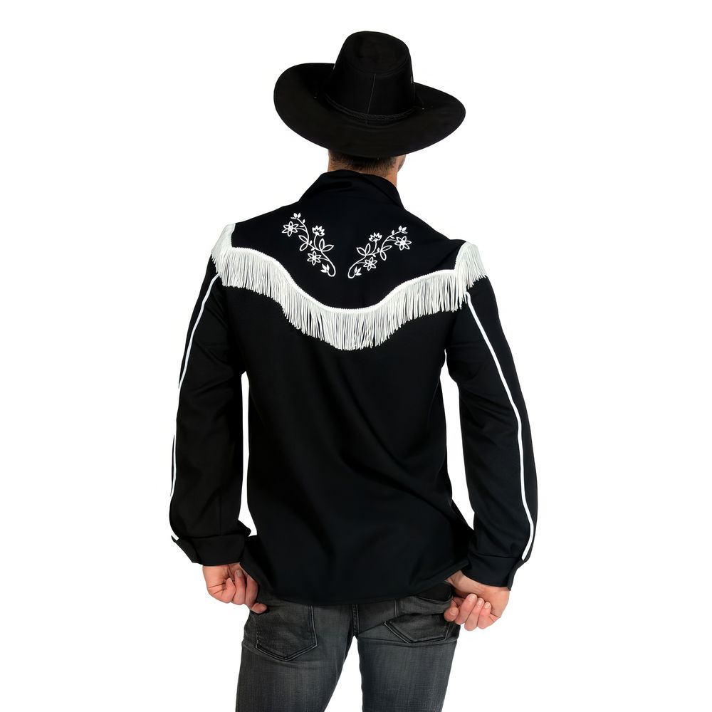 Svart Western Skjorta Deluxe Herr