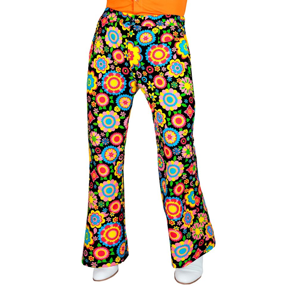 Svarte Flower Power Bukser Herre