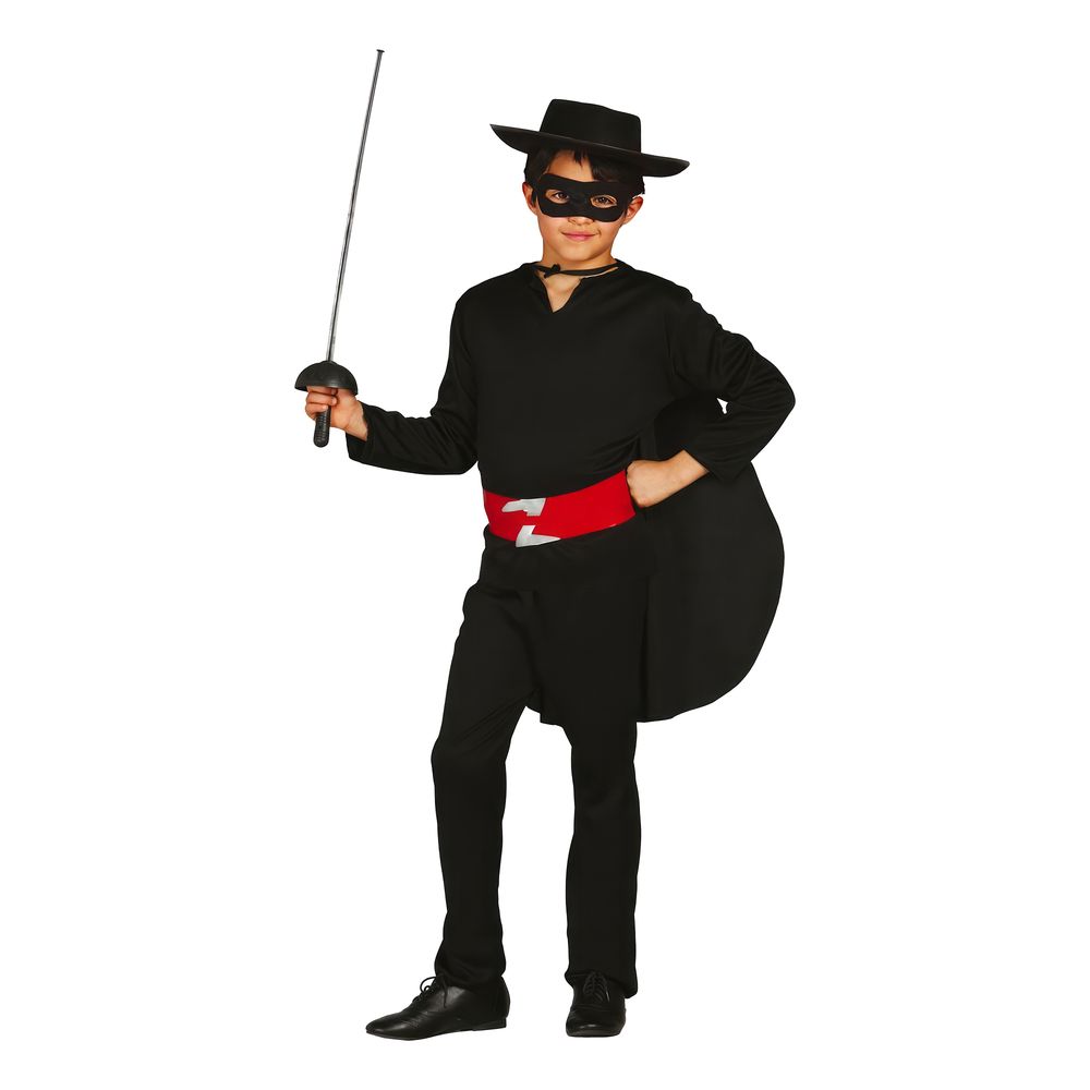 Sortklædt Bandit Børnekostume