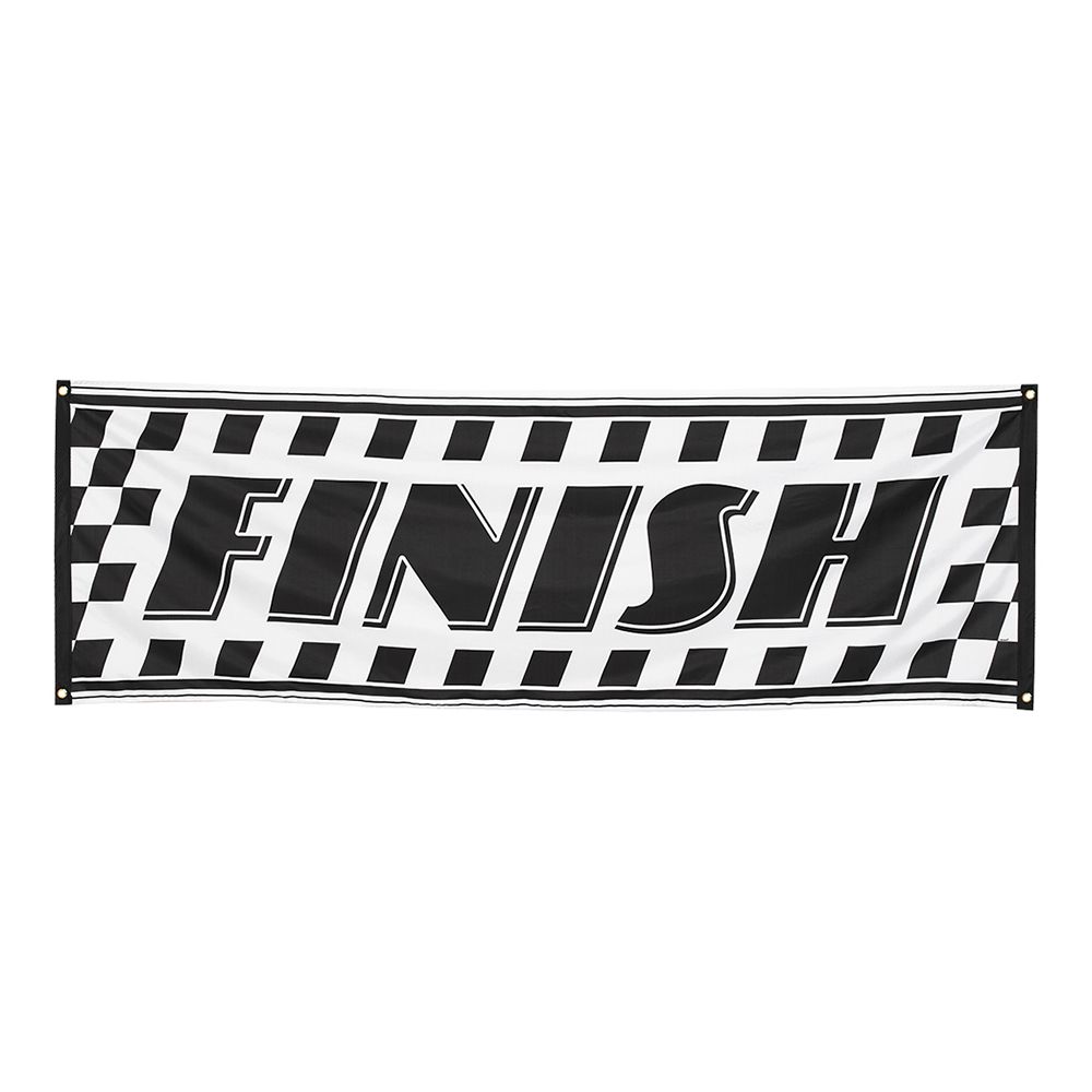 Svart/Vit Finish Flagga