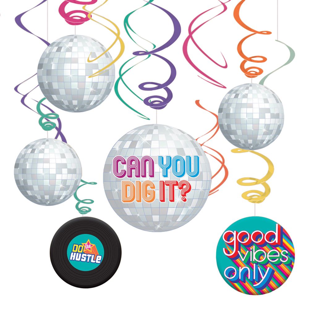 Swirls Disco Fever Takdekorasjon