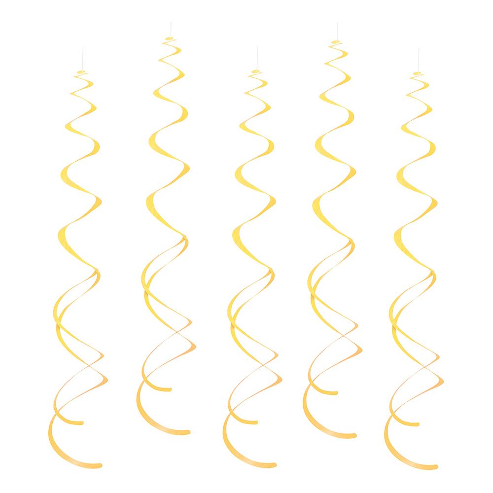 Swirls Gul Hengende Dekorasjon