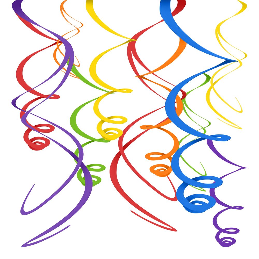 Swirls Regnbuefarget Hengende Dekorasjon