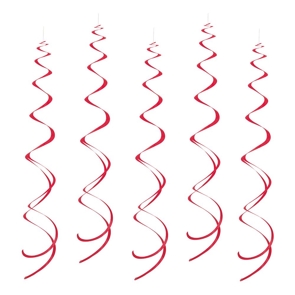Swirls Rød Hengende Dekorasjon