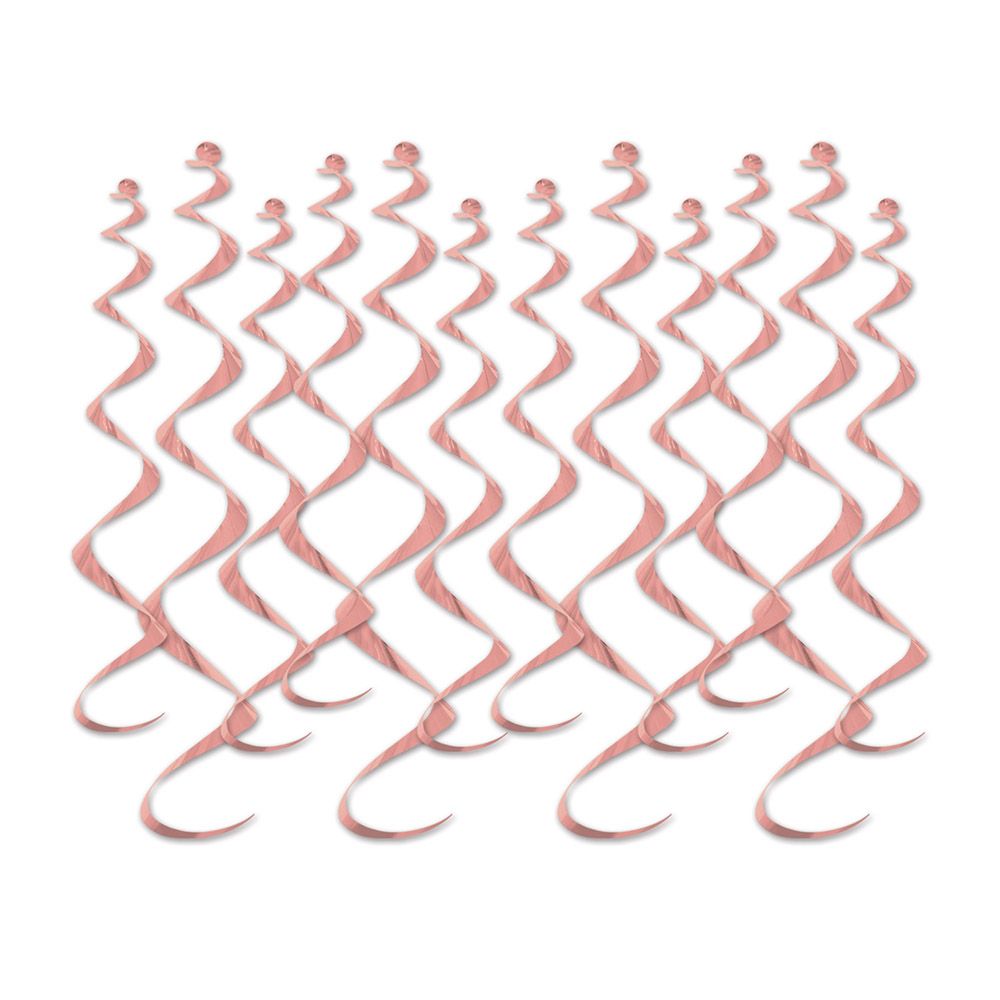 Swirls Metallic Roségull Hengende Dekorasjon