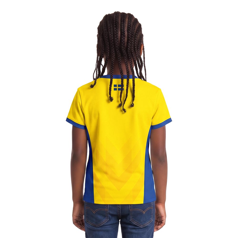 T-skjorte Sverige supportertrøye for barn