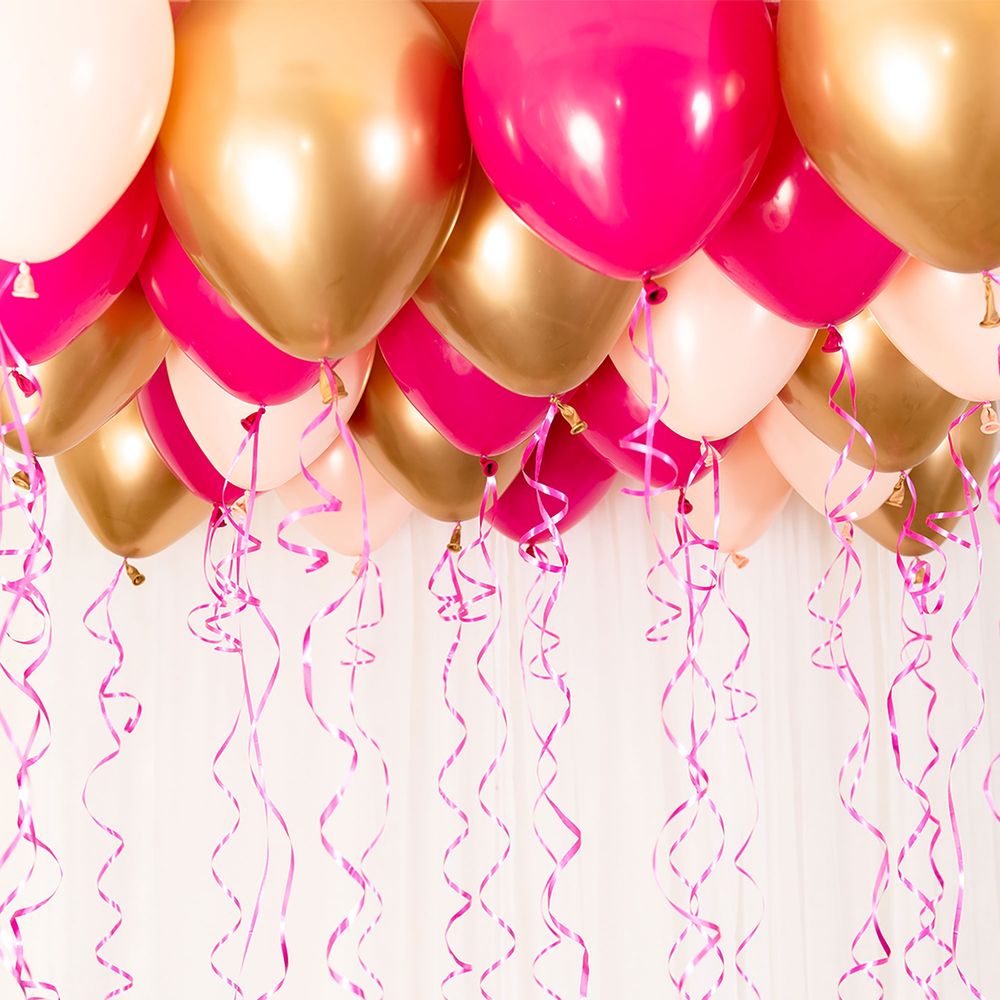 Takballonger Rosa/Guld