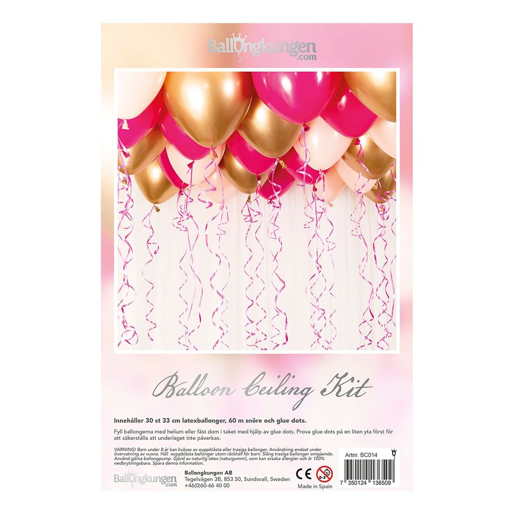 Takballonger Rosa/Guld