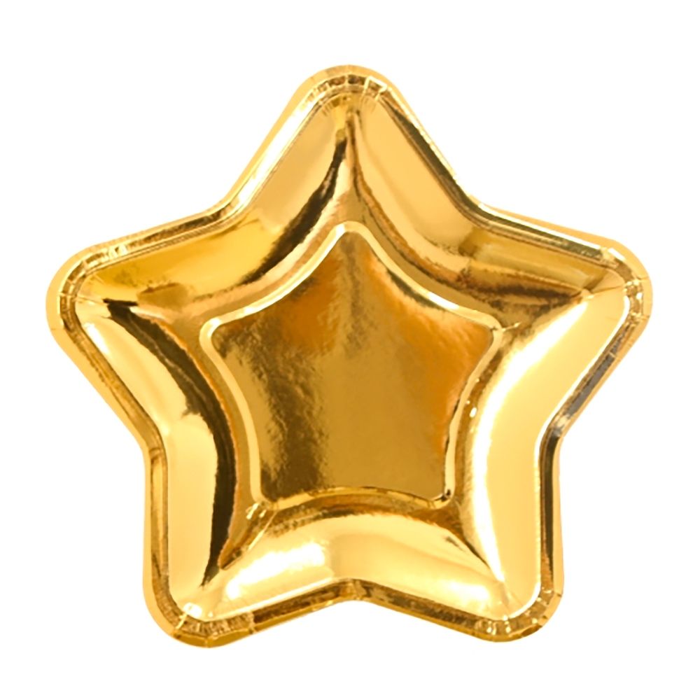 Pahvilautaset Tähti Kulta Metallic