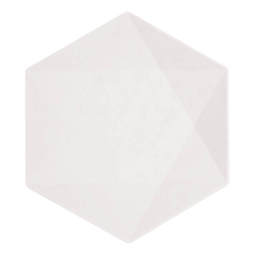 Tallerkener Hexagonale Vert Decor Hvid