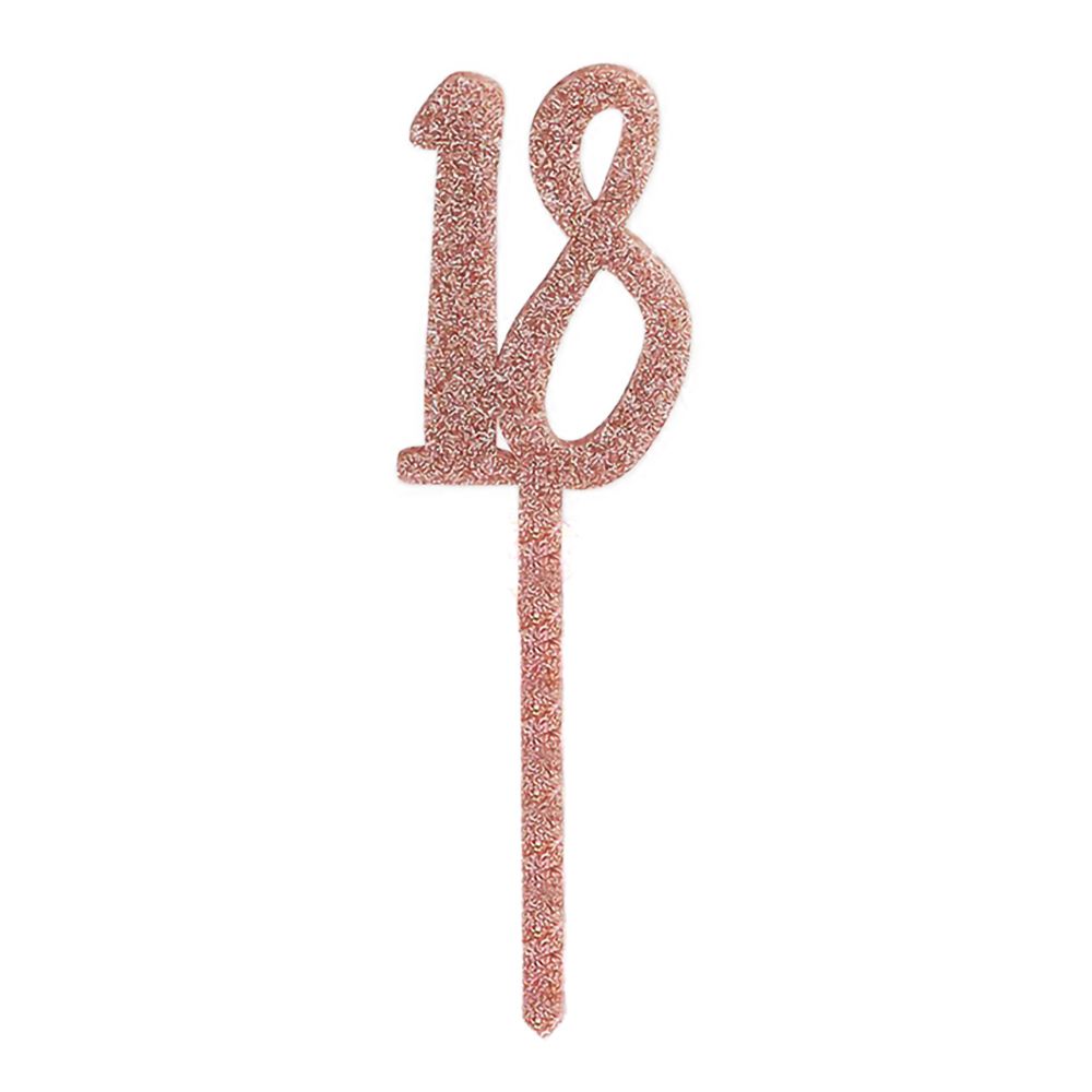 Kakedekorasjon 18 Roségull i Akryl