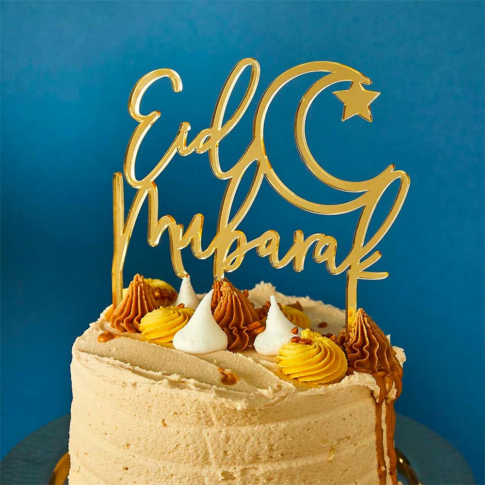 Kakkukoriste Eid Mubarak Akryyliä