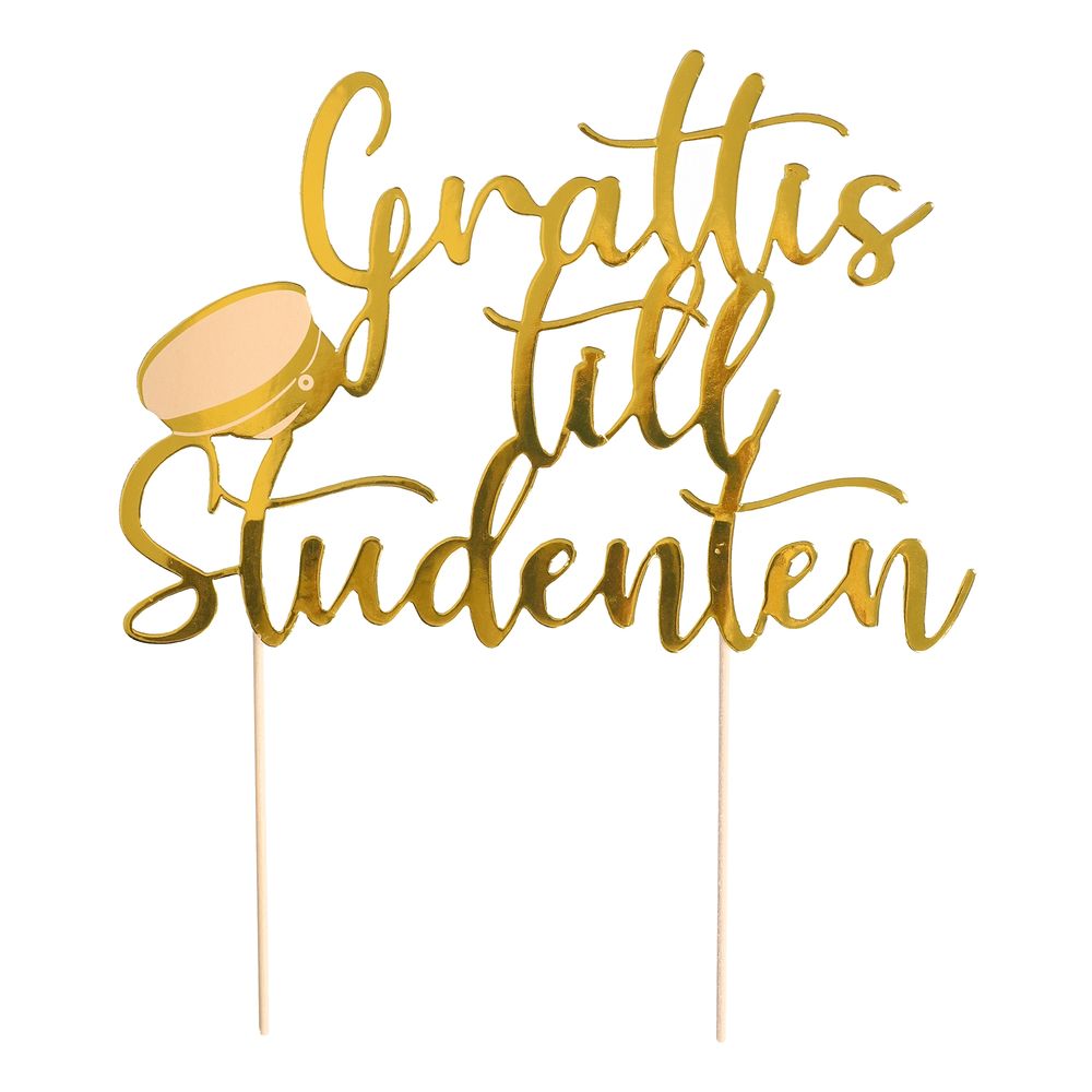 Kakkukoriste Grattis Till Studenten Kulta