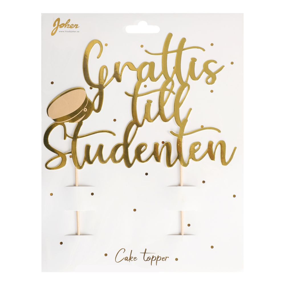 Kakkukoriste Grattis Till Studenten Kulta