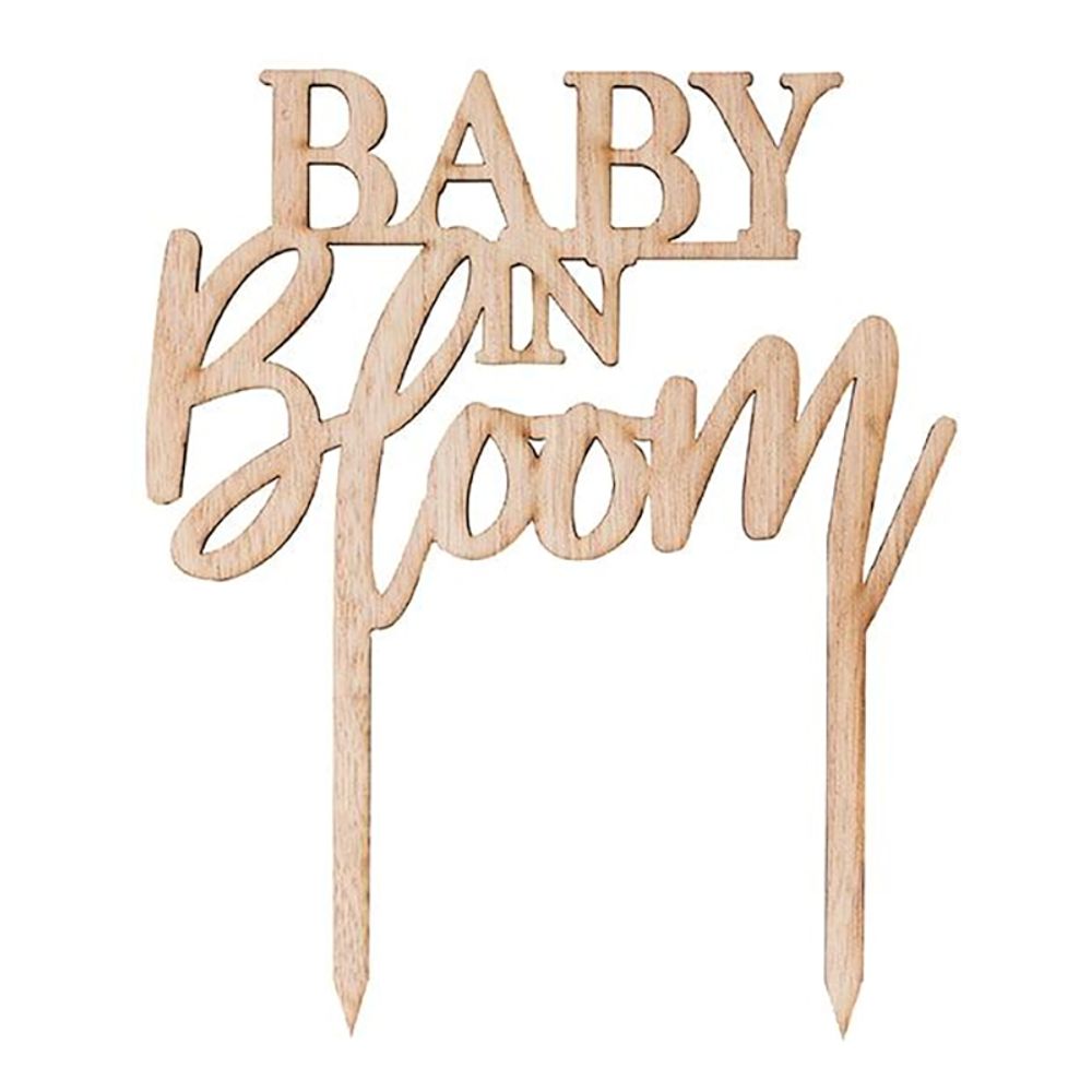 Kagedekoration i Træ Baby In Bloom