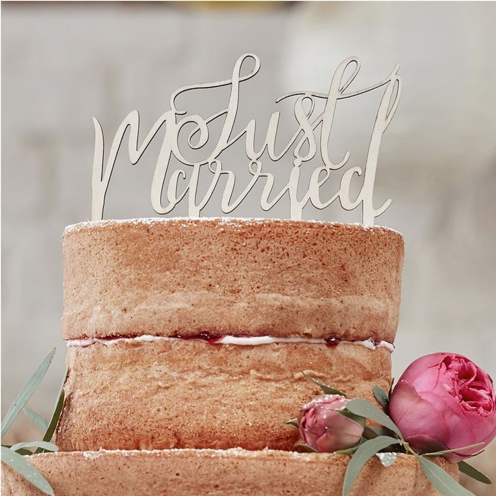Kakedekorasjon i Tre Just Married