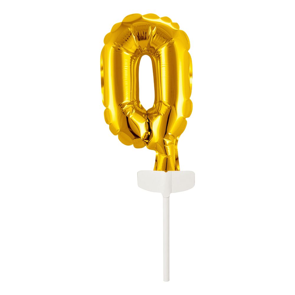 Kagedekoration Talballon Mini Guld