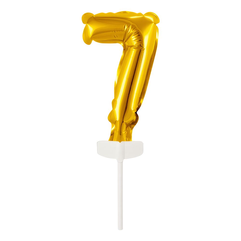 Kagedekoration Talballon Mini Guld