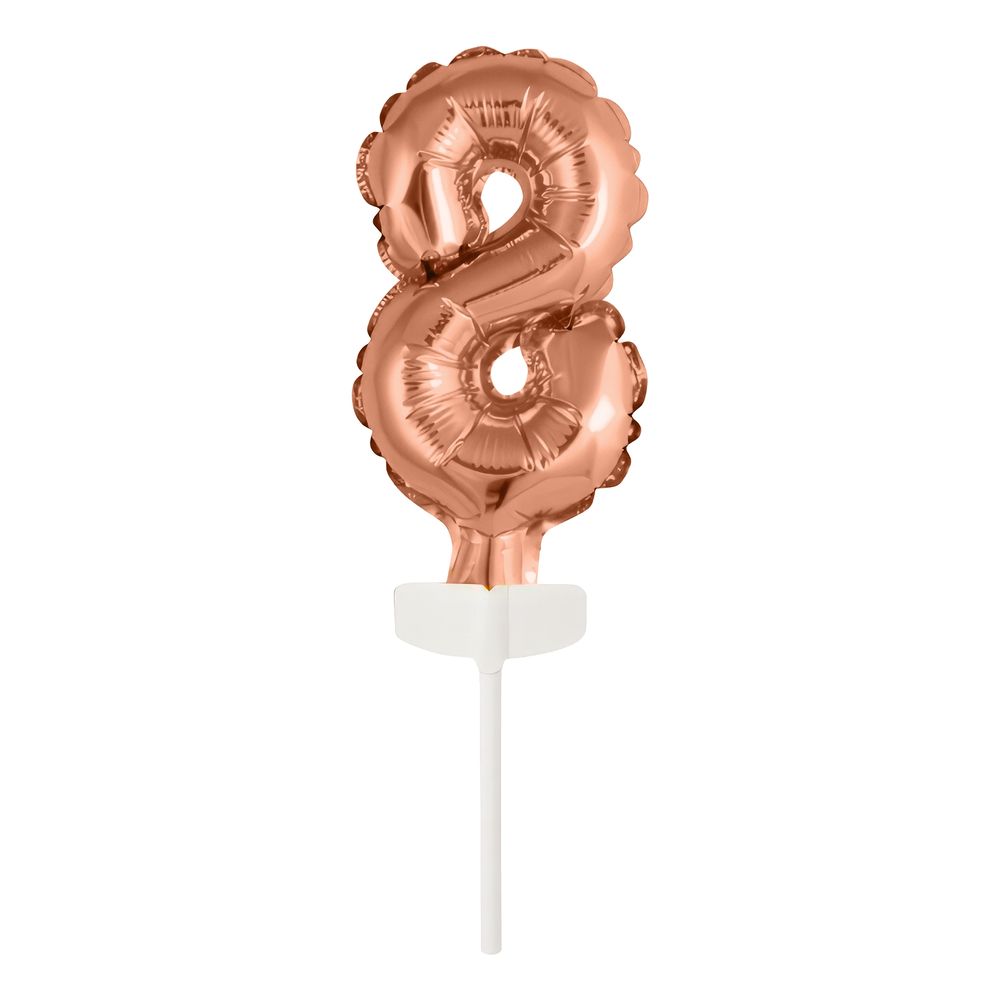 Tårtdekoration Sifferballong Mini Roséguld
