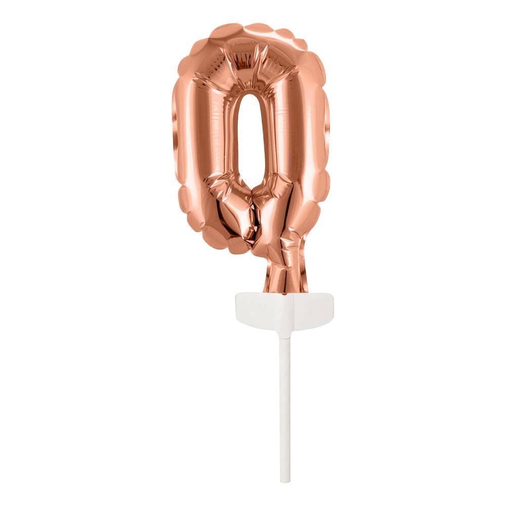 Tårtdekoration Sifferballong Mini Roséguld