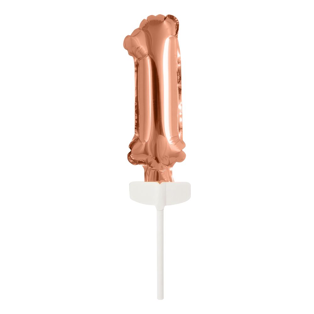 Tårtdekoration Sifferballong Mini Roséguld