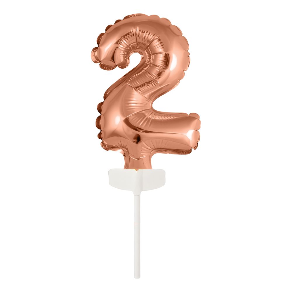 Tårtdekoration Sifferballong Mini Roséguld