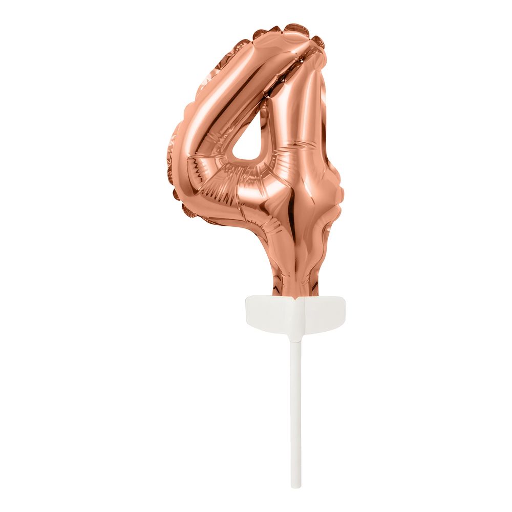 Tårtdekoration Sifferballong Mini Roséguld