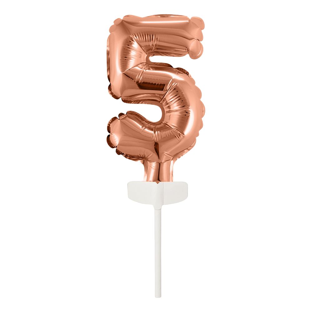 Tårtdekoration Sifferballong Mini Roséguld