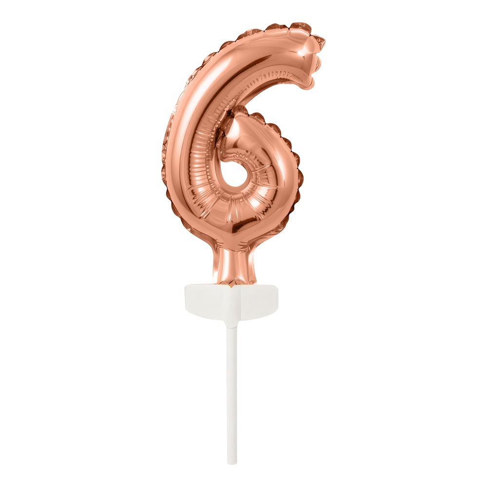 Tårtdekoration Sifferballong Mini Roséguld