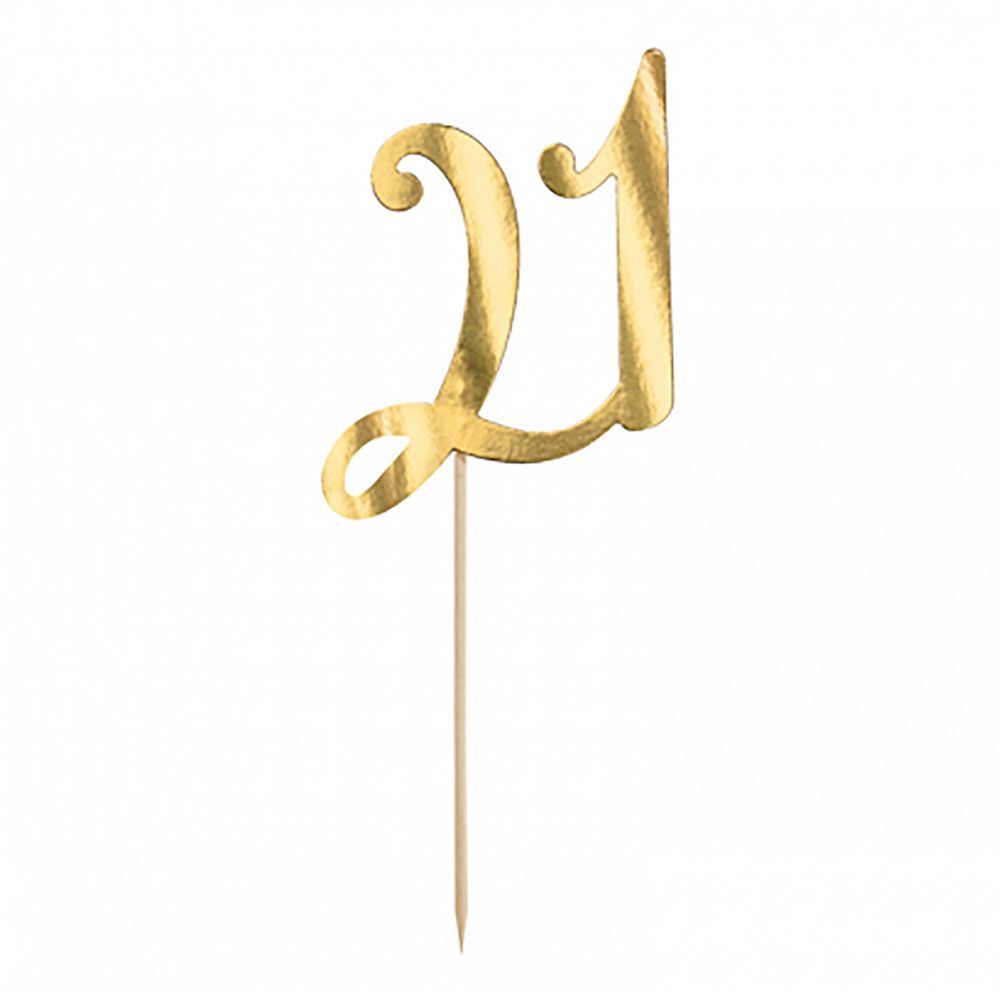 Kagedekoration Tal Guld
