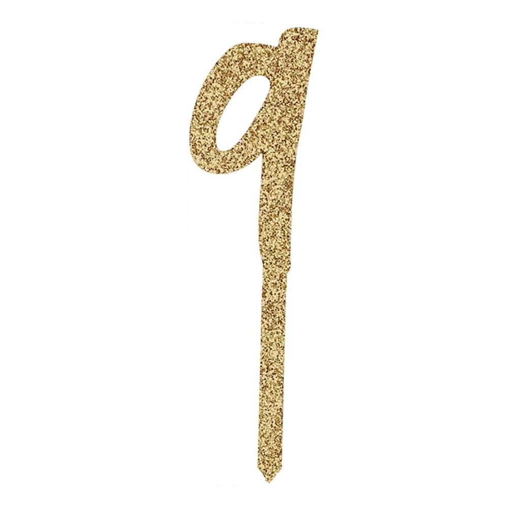 Kakkukoriste Numero Kulta Kimalle Akryyliä