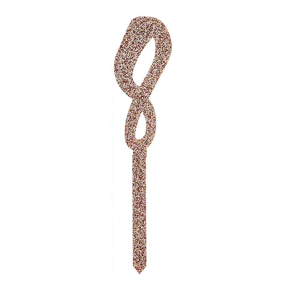 Kagedekoration Tal Guld Glitter i Akryl