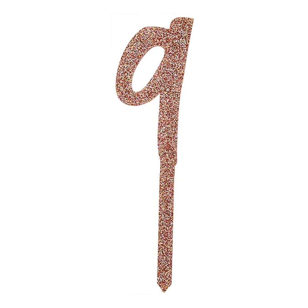 Kagedekoration Tal Guld Glitter i Akryl