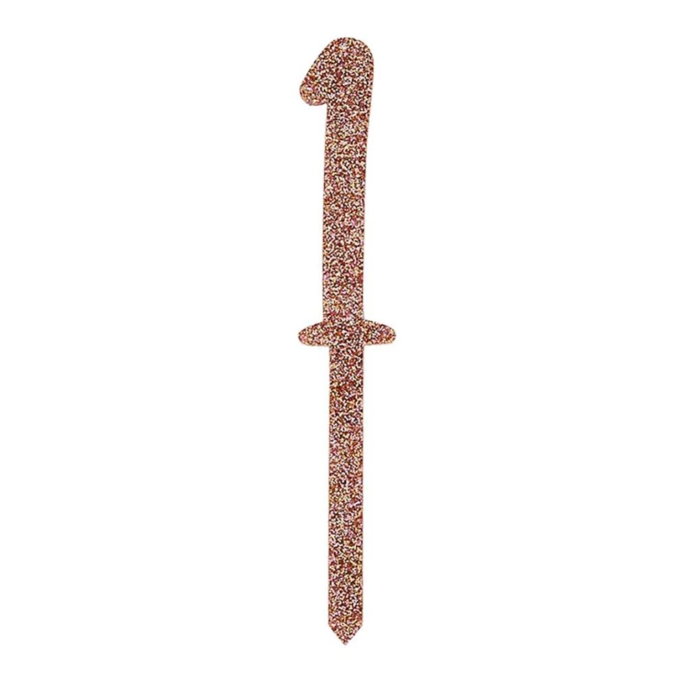 Kagedekoration Tal Guld Glitter i Akryl