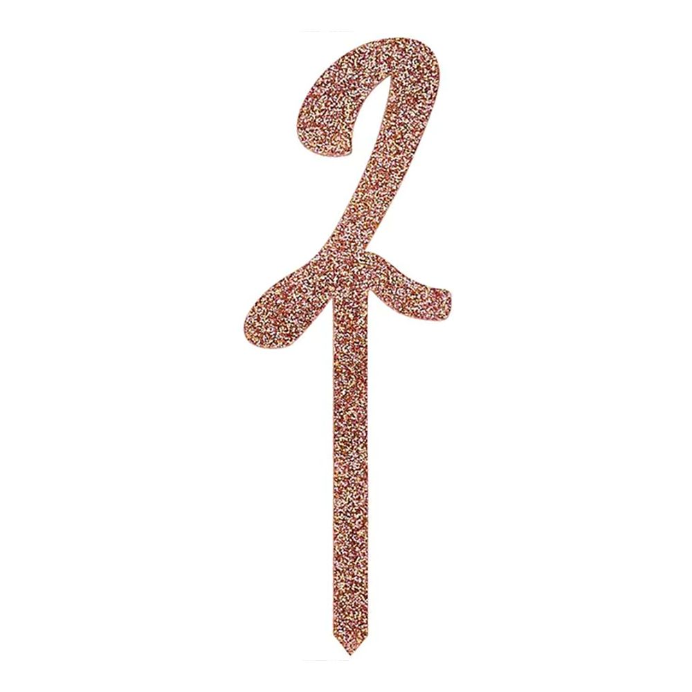 Kagedekoration Tal Guld Glitter i Akryl