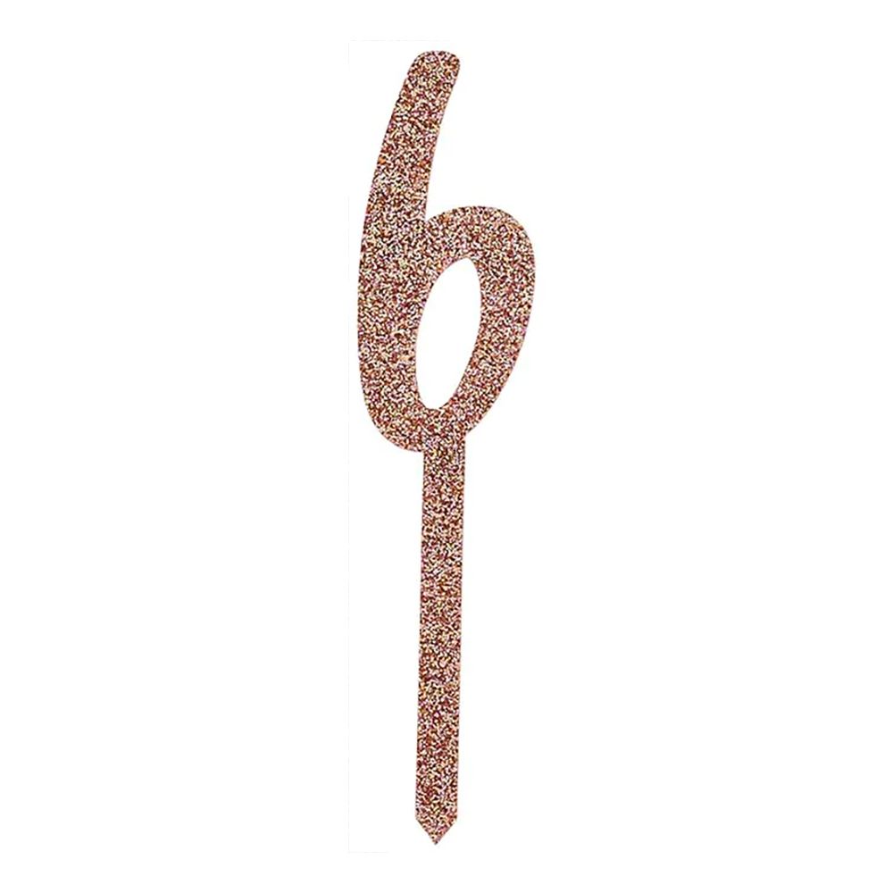 Kagedekoration Tal Guld Glitter i Akryl