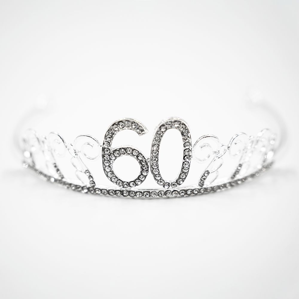 Kagedekoration Tiara Tal i Metal Sølv