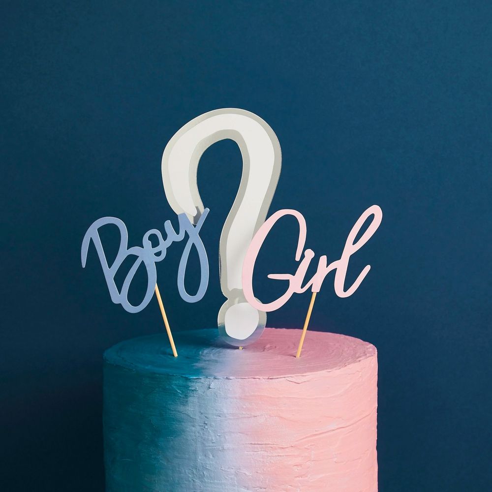 Tårtdekorationer Gender Reveal