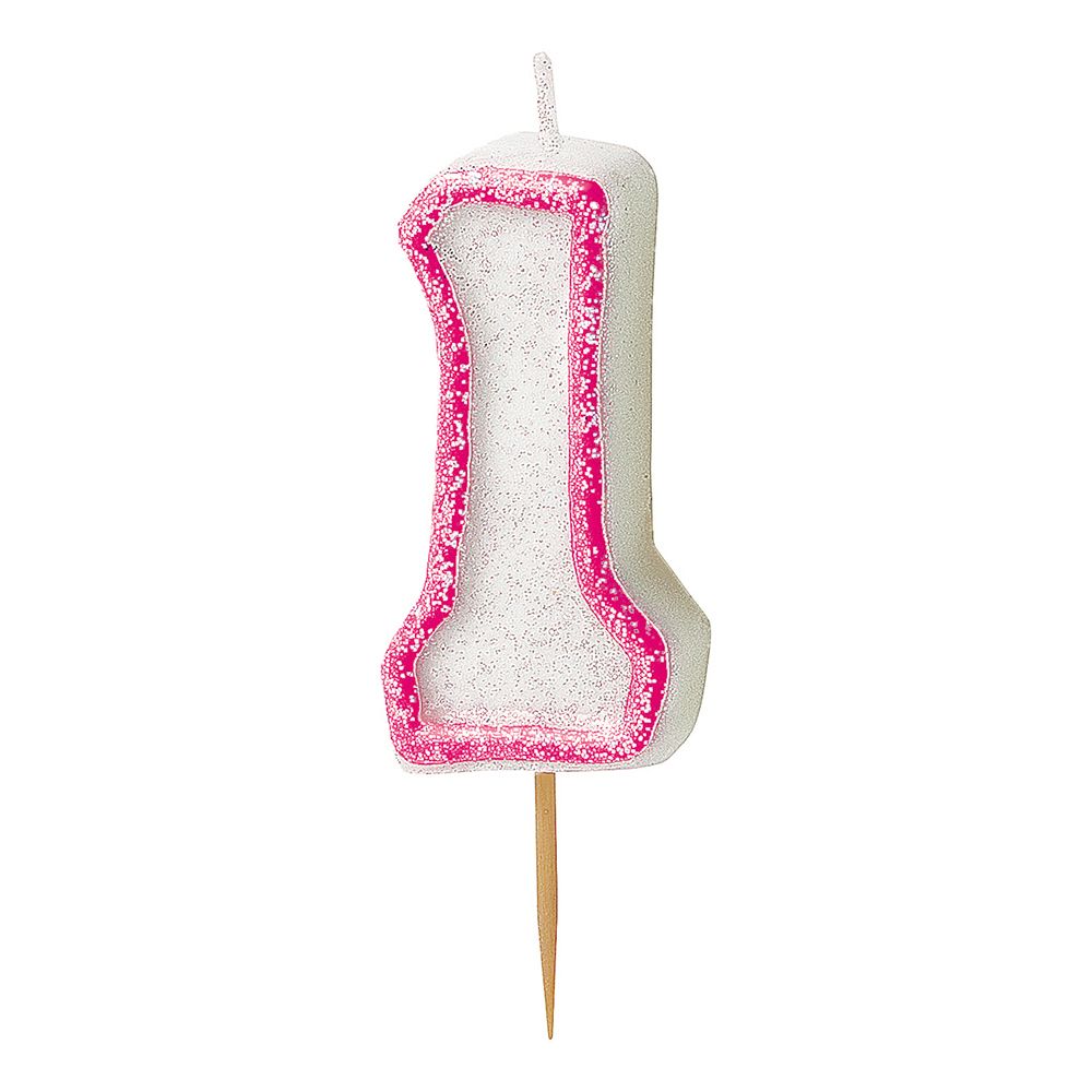 Tårtljus Glitter Rosa