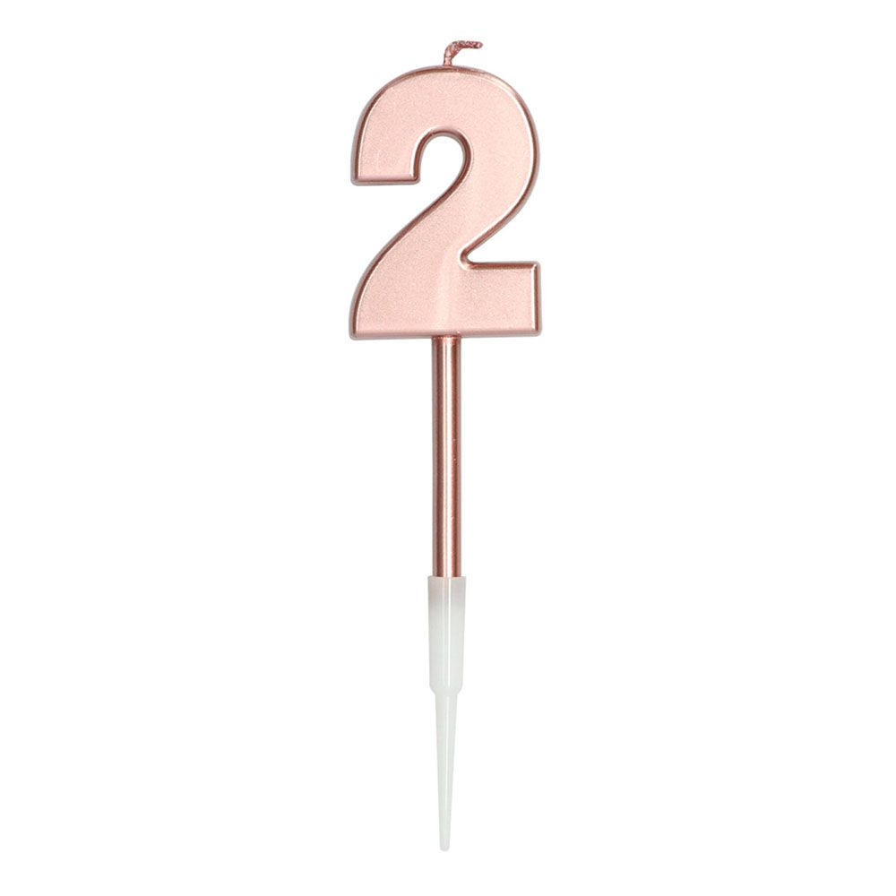 Tårtljus Roséguld Metallic