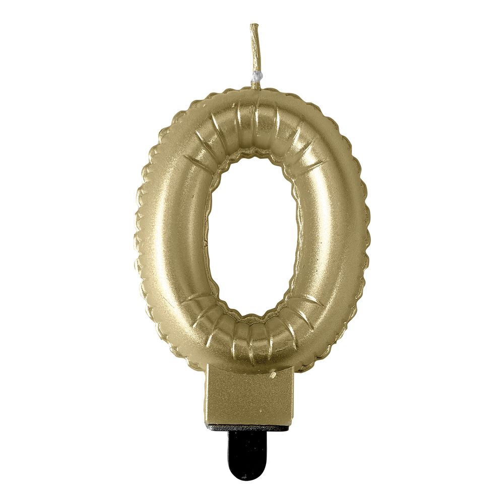 Tårtljus Sifferballong Guld