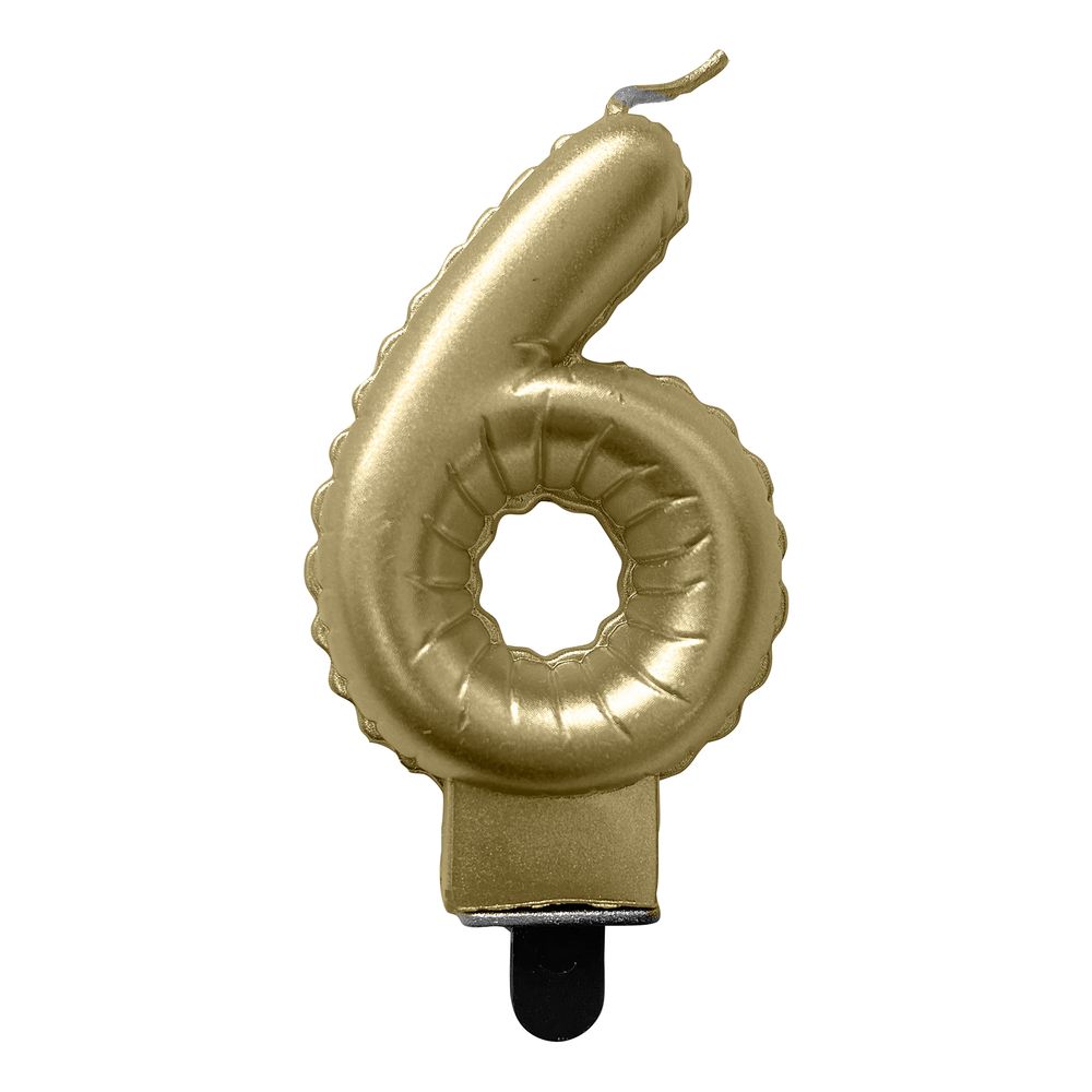 Tårtljus Sifferballong Guld