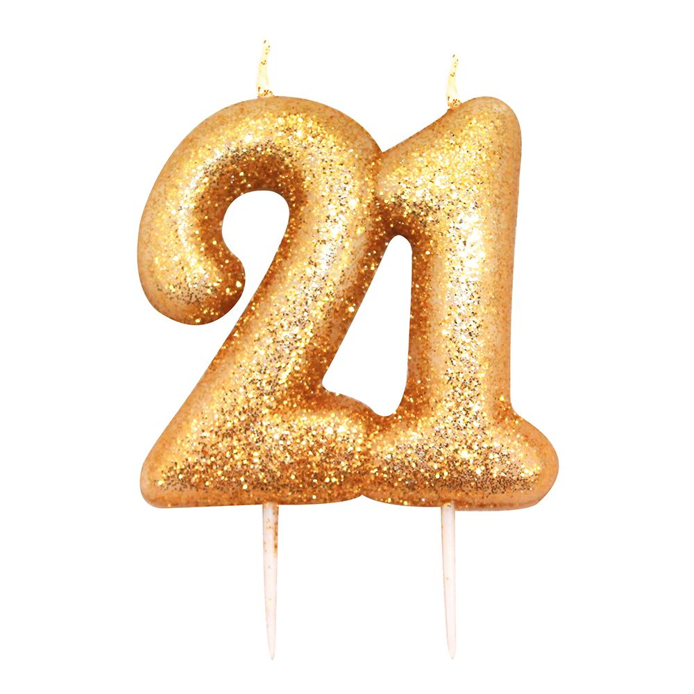 Täytekakkukynttilät Numerot Kulta Glitter