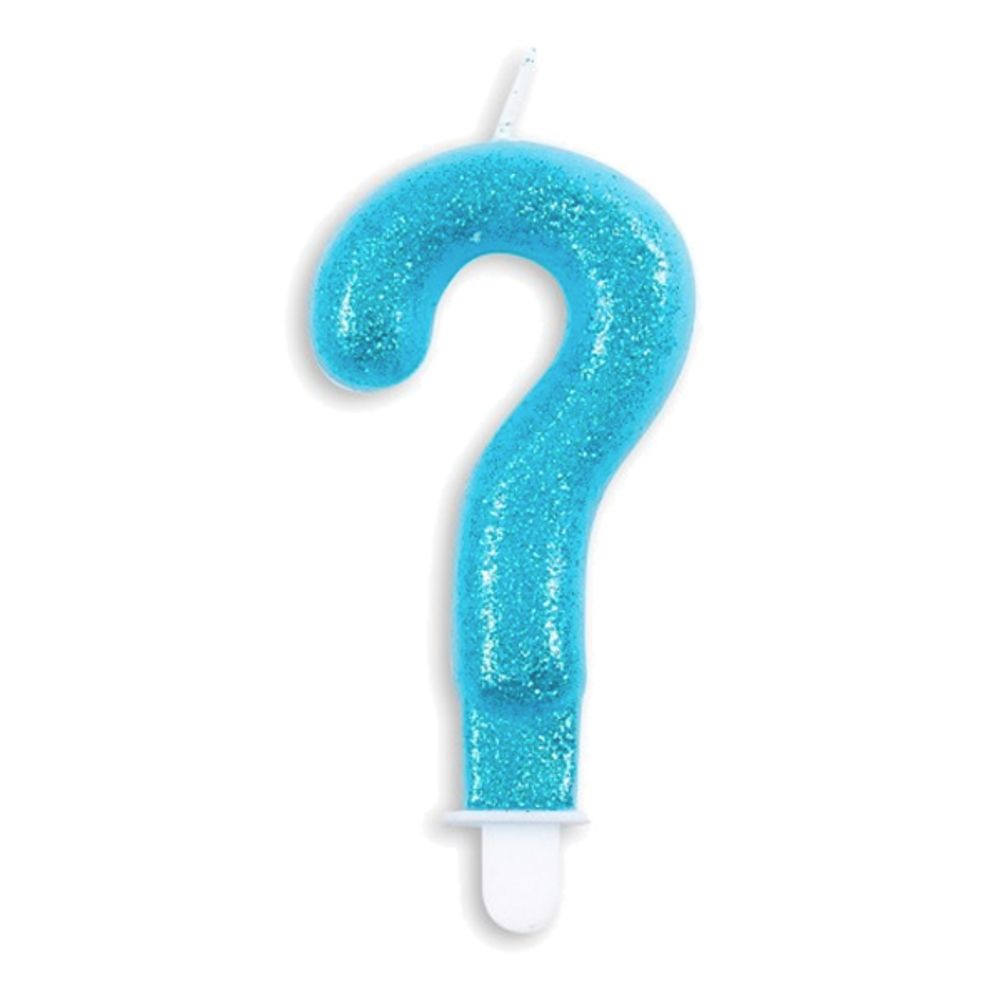 Tårtljus Siffra Glitter Blå