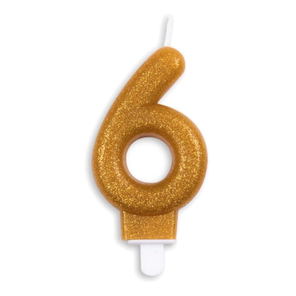 Kakkukynttilä Numero Kimalle Kulta