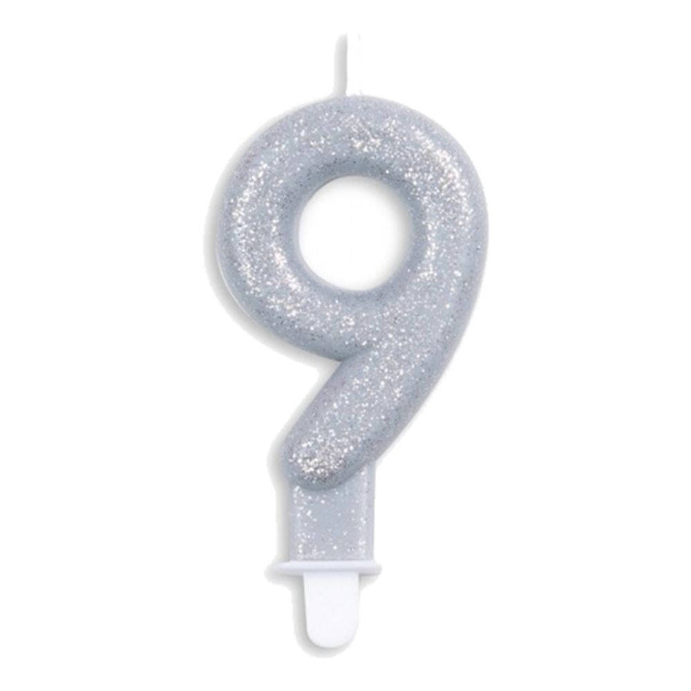 Kakelys Tall Glitter Sølv