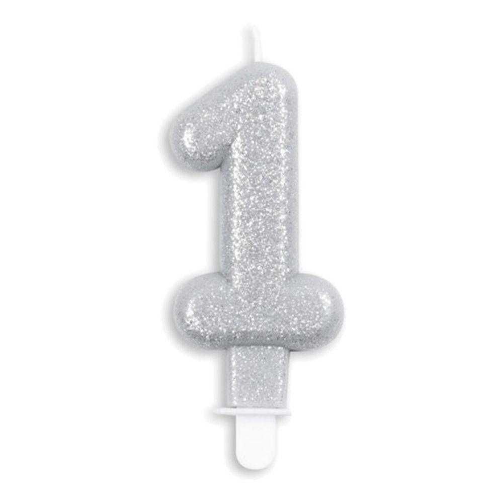 Kakelys Tall Glitter Sølv