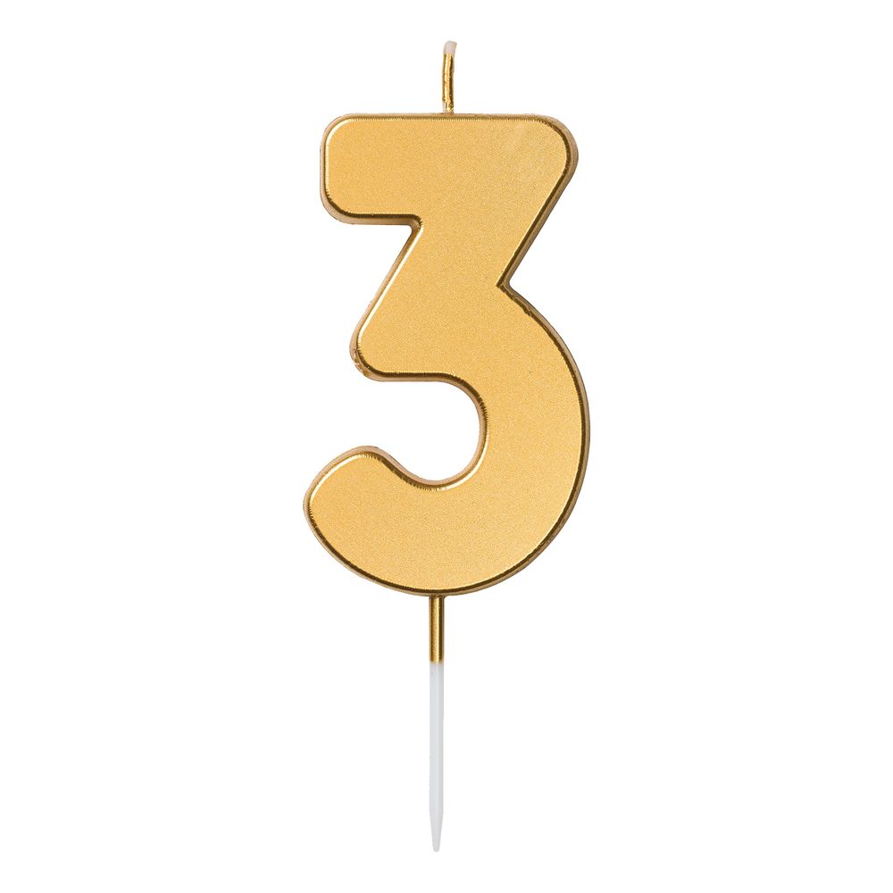 Kakkukynttilä Numero Kulta